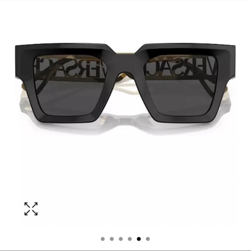 Versace Black and Gold Women's Low Bridge Fit Sunglasses, VE4431F50-X - Picture 5 of 8